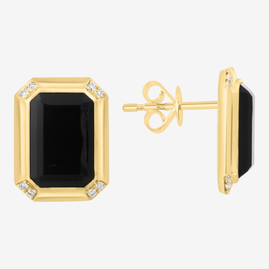 Image 755627.jpg, Product 755-627 / Price $1,649.99, EFFY 14K Yellow Gold Diamond & Onyx Earrings from Effy Jewellery on TSC.ca's Jewellery department