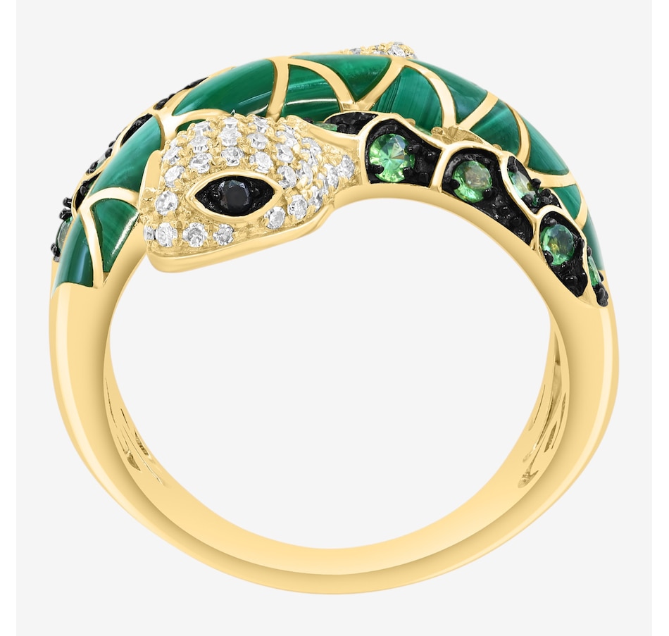Image 755628_ALTMORE2.jpg, Product 755-628 / Price $5,199.99, EFFY 14K Yellow Gold Diamond and Tsavorite Snake Ring from Effy Jewellery on TSC.ca's Jewellery department