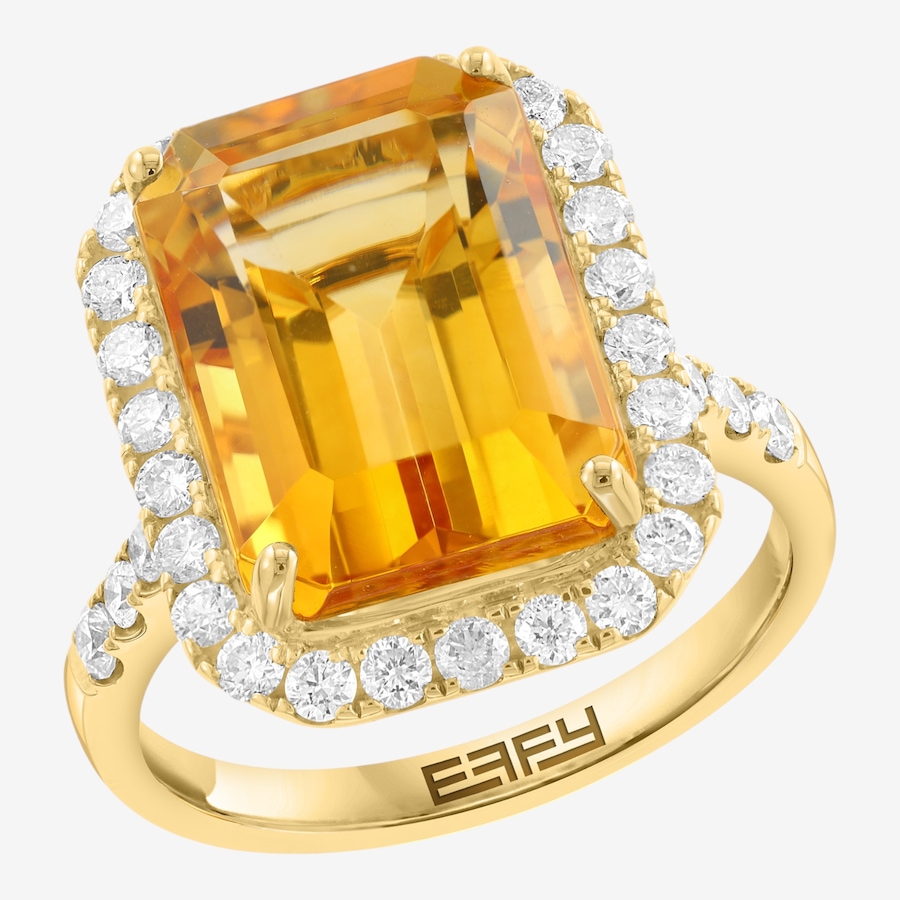 Image 755635.jpg, Product 755-635 / Price $4,999.99, EFFY 14K Yellow Gold Diamond & Citrine Ring from Effy Jewellery on TSC.ca's Jewellery department