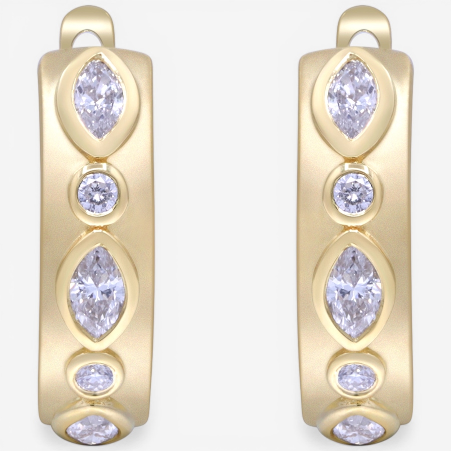 Image 755658_ALTMORE2.jpg, Product 755-658 / Price $3,999.99, 14K Yellow Gold Multi Shape Diamond Hoop Earrings from Diamond Show on TSC.ca's Jewellery department