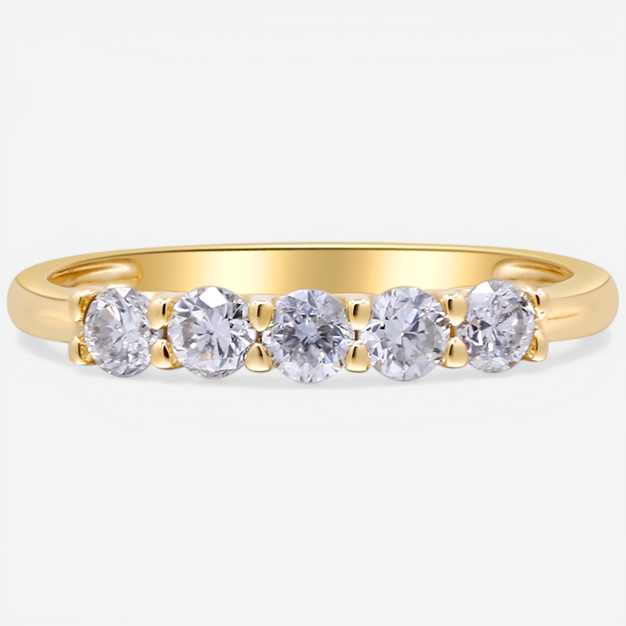 Image 755660_YGL.jpg, Product 755-660 / Price $1,699.99, 14K Gold 5 Stone Diamond Ring from Diamond Show on TSC.ca's Jewellery department