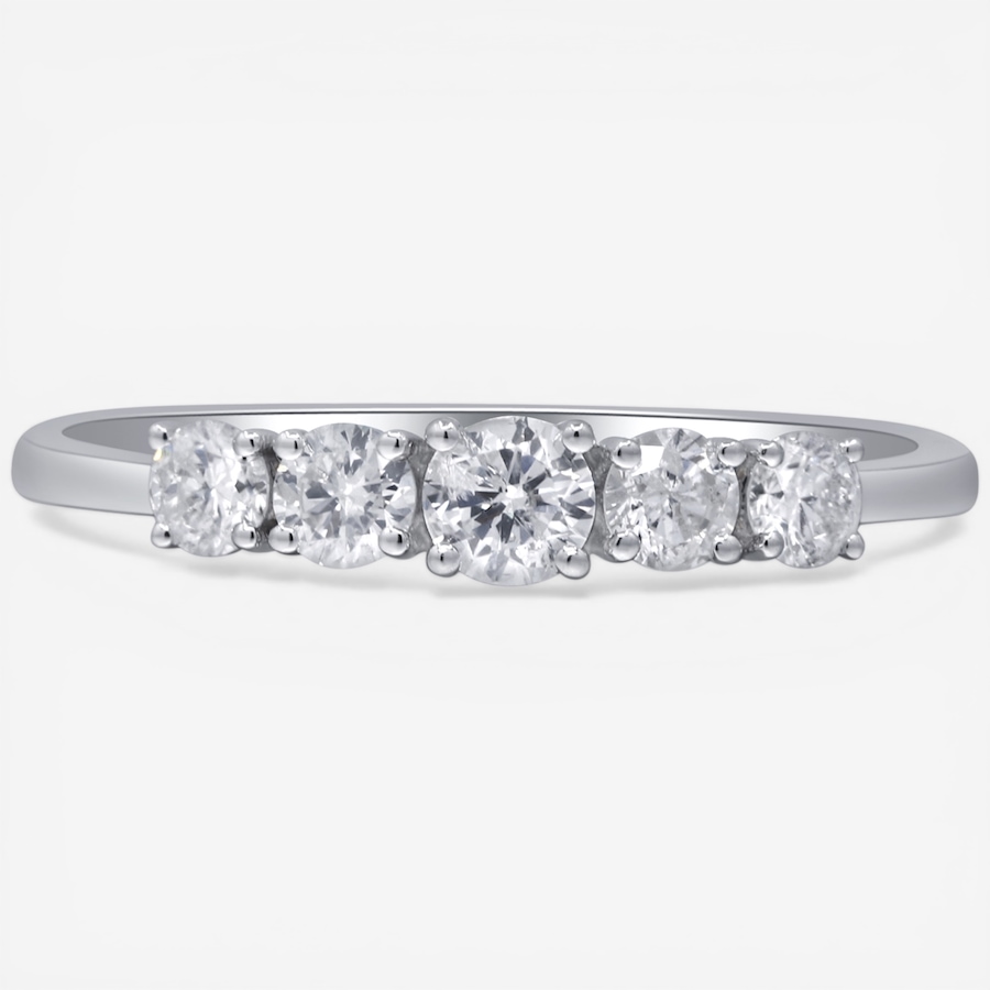 Image 755671.jpg, Product 755-671 / Price $2,599.99, 14K White Gold 5 Stone Diamond Ring from The Vault on TSC.ca's Jewellery department