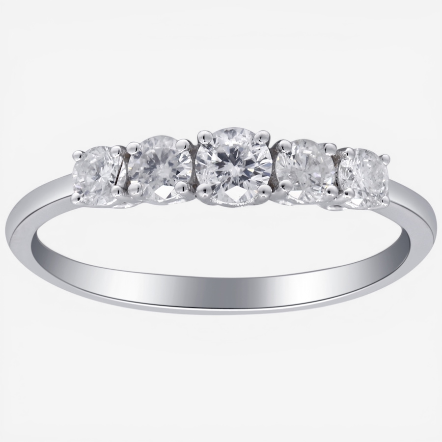 Image 755671_ALTMORE1.jpg, Product 755-671 / Price $2,599.99, 14K White Gold 5 Stone Diamond Ring from The Vault on TSC.ca's Jewellery department