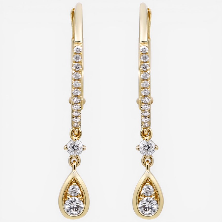 Image 755672.jpg, Product 755-672 / Price $1,699.99, 14K Yellow Gold Diamond Drop Earrings from The Vault on TSC.ca's Jewellery department