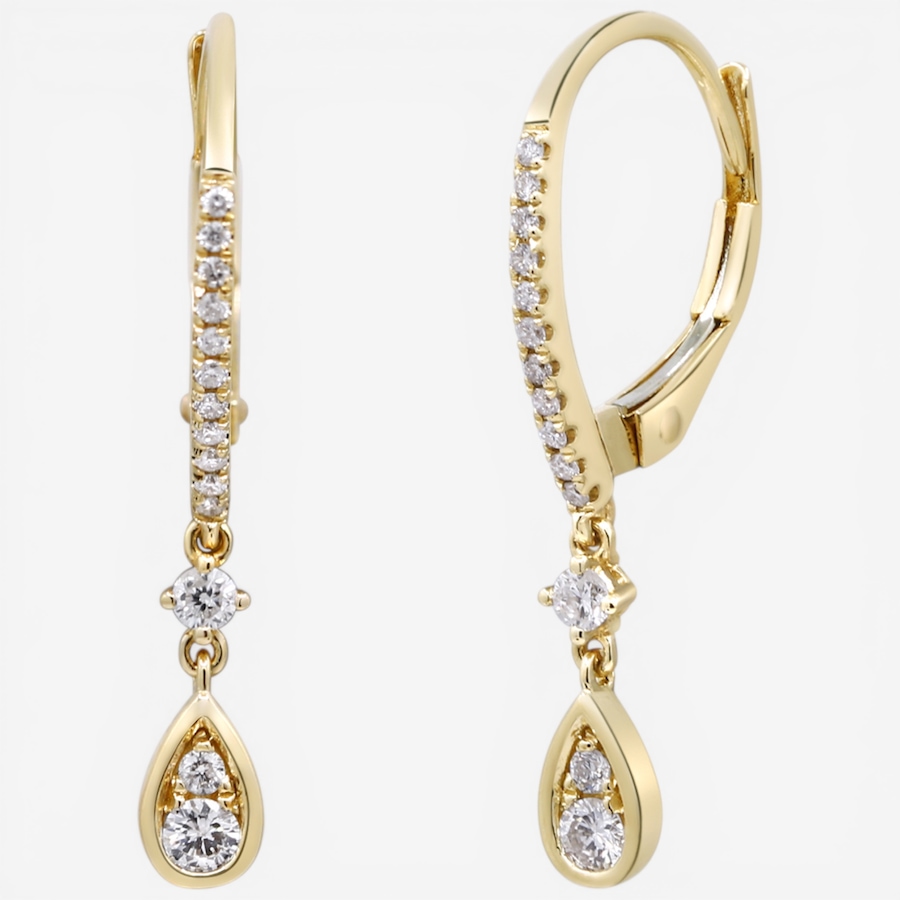 Image 755672_ALTMORE1.jpg, Product 755-672 / Price $1,699.99, 14K Yellow Gold Diamond Drop Earrings from The Vault on TSC.ca's Jewellery department