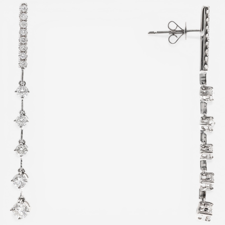 Image 755673_ALTMORE1.jpg, Product 755-673 / Price $5,199.99, 14K White Gold Station Diamond Drop Earring from The Vault on TSC.ca's Jewellery department