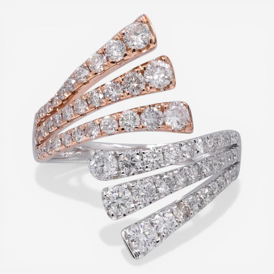Image 755676.jpg, Product 755-676 / Price $4,899.99, Cirari 14K Two-Tone White and Rose Gold Diamond Wrap Ring from Cirari on TSC.ca's Jewellery department