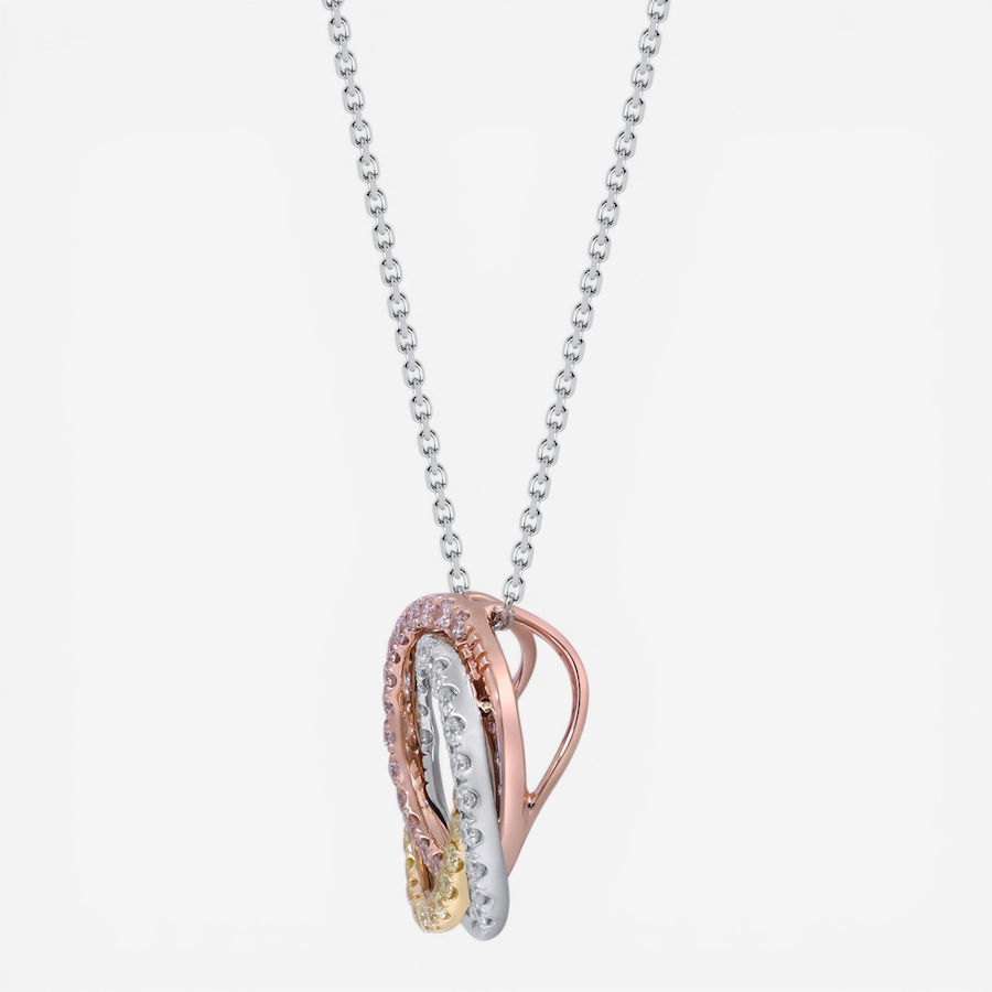 Image 755685_ALTMORE1.jpg, Product 755-685 / Price $3,749.99, Cirari 14K Tri-Tone Gold Triple Circle Diamond Pendant with Chain from Cirari on TSC.ca's Jewellery department