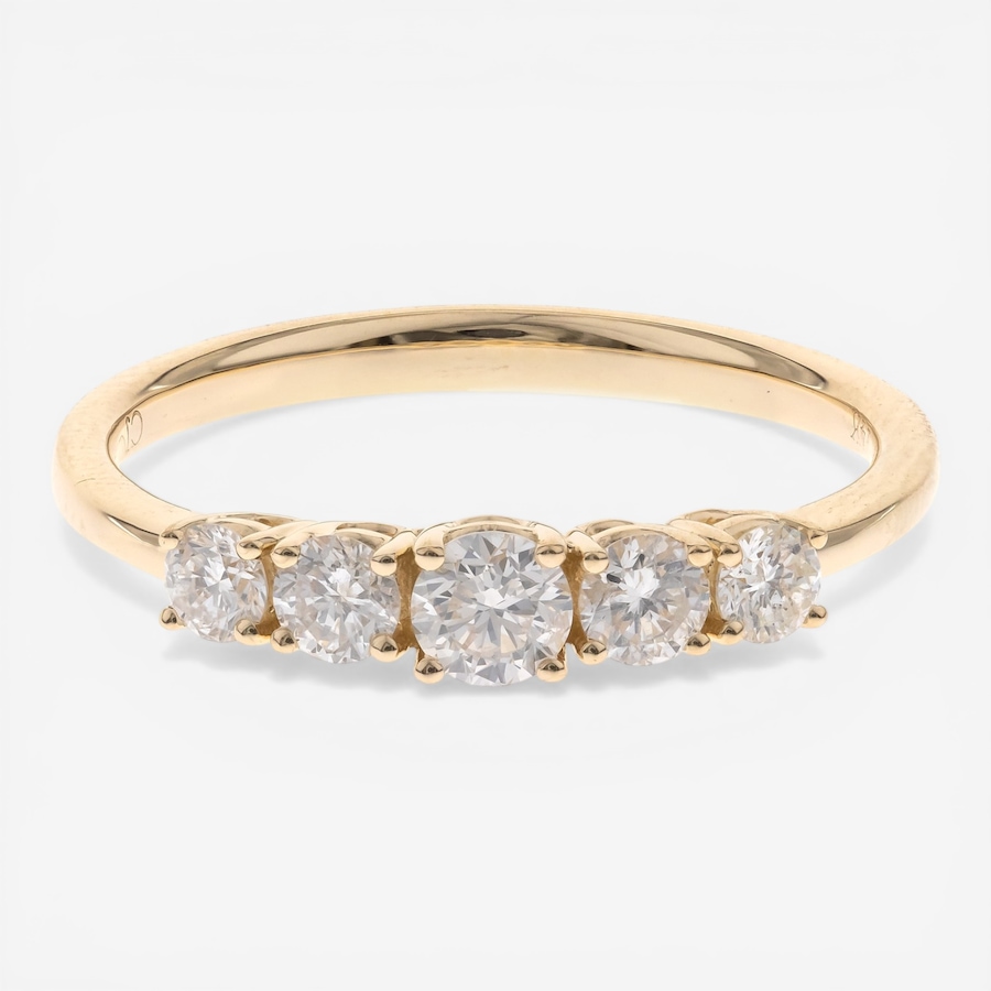 Image 755707.jpg, Product 755-707 / Price $2,499.99, Cirari 14K Yellow Gold Five-Stone Diamond Ring from Cirari on TSC.ca's Jewellery department