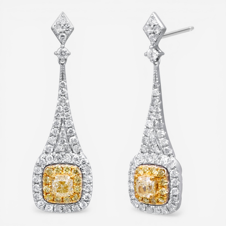 Image 755710_ALTMORE1.jpg, Product 755-710 / Price $5,499.99, Cirari 18K Two-Tone Gold Yellow Diamond Drop Earrings from Cirari on TSC.ca's Jewellery department