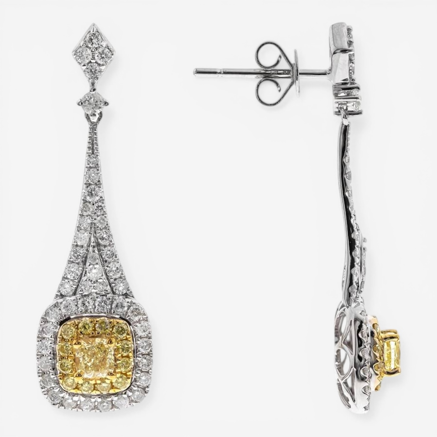 Image 755710_ALTMORE2.jpg, Product 755-710 / Price $5,499.99, Cirari 18K Two-Tone Gold Yellow Diamond Drop Earrings from Cirari on TSC.ca's Jewellery department