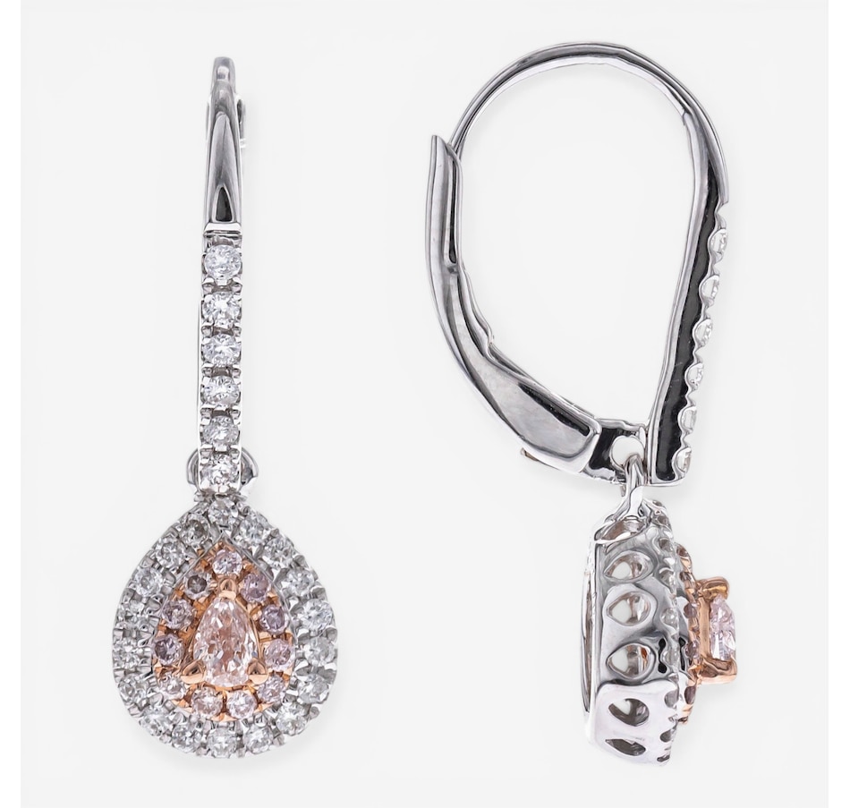 Image 755712.jpg, Product 755-712 / Price $4,999.99, Cirari 18K Two-Tone Gold Pink Diamond Leverback Earrings from Cirari on TSC.ca's Jewellery department