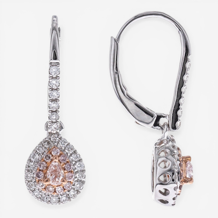 Image 755712.jpg, Product 755-712 / Price $4,999.99, Cirari 18K Two-Tone Gold Pink Diamond Leverback Earrings from Cirari on TSC.ca's Jewellery department