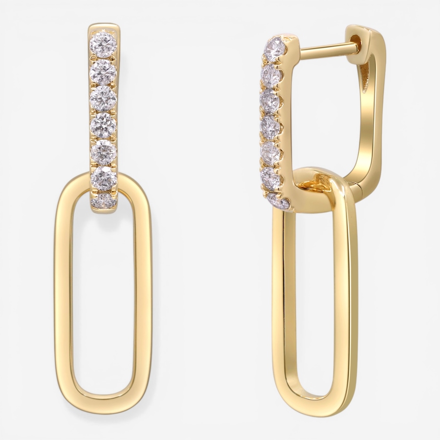 Image 755714_ALTMORE1.jpg, Product 755-714 / Price $3,199.99, Cirari 14K Yellow Gold Diamond and Gold Link Earrings from Cirari on TSC.ca's Jewellery department
