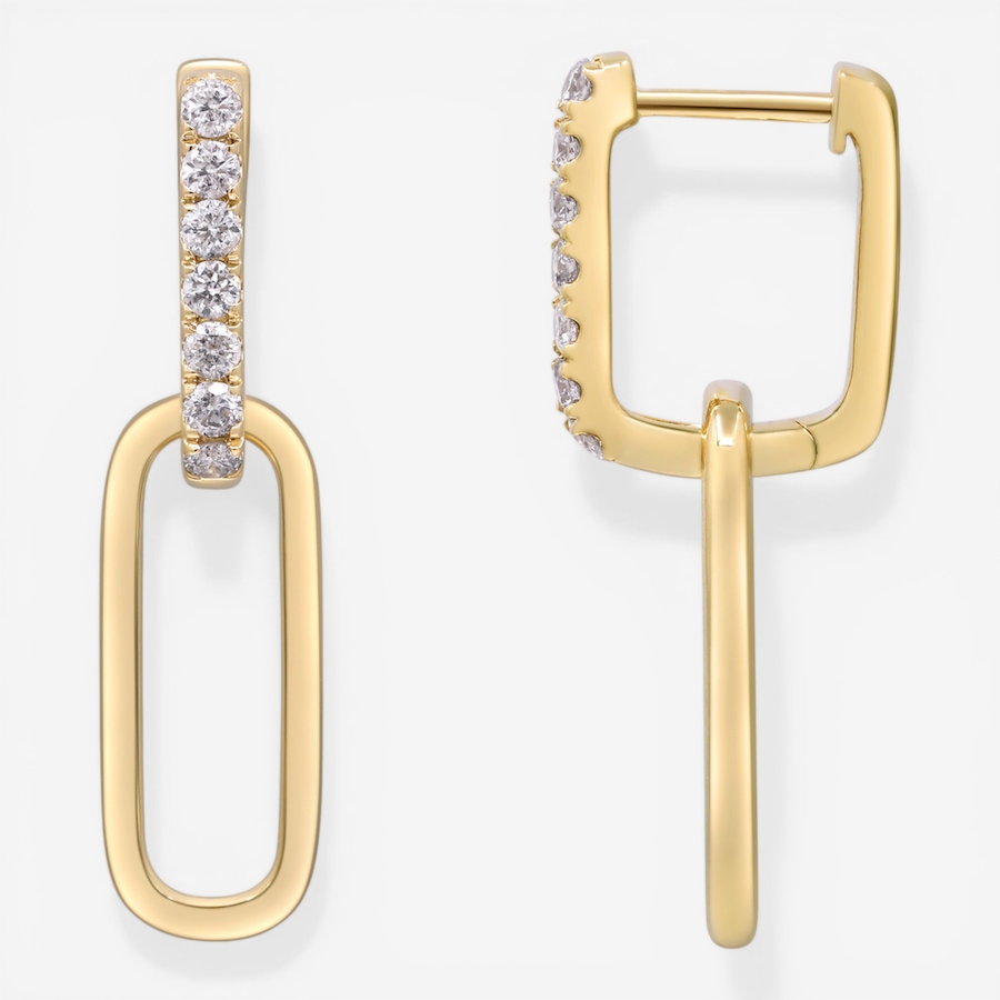 Image 755714_ALTMORE2.jpg, Product 755-714 / Price $3,199.99, Cirari 14K Yellow Gold Diamond and Gold Link Earrings from Cirari on TSC.ca's Jewellery department