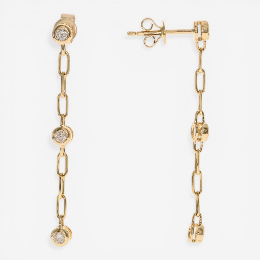 Image 755716_ALTMORE1.jpg, Product 755-716 / Price $1,599.99, Cirari 14K Yellow Gold Chain Diamond Station Earrings from Cirari on TSC.ca's Jewellery department