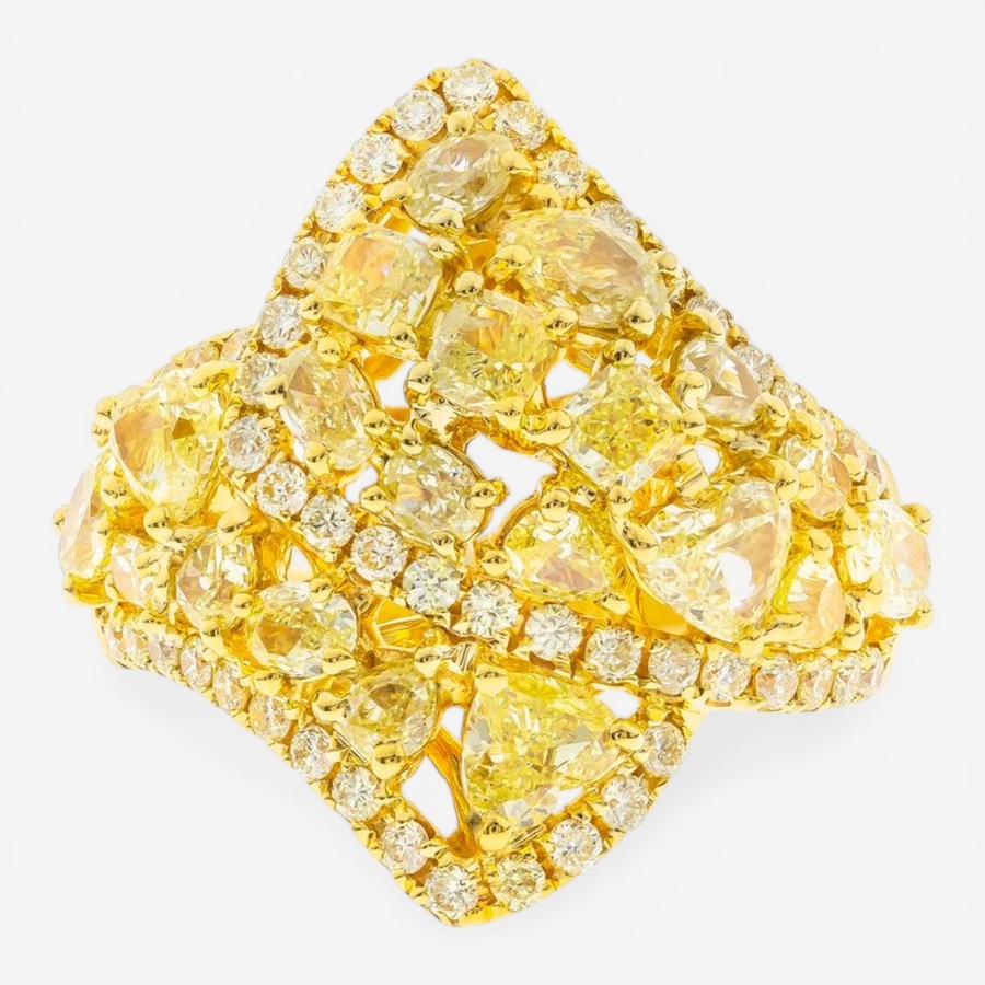 Image 755729.jpg, Product 755-729 / Price $10,799.99, Cirari 18K Yellow Gold Multi-Shape Yellow Diamond Ring from Cirari on TSC.ca's Jewellery department