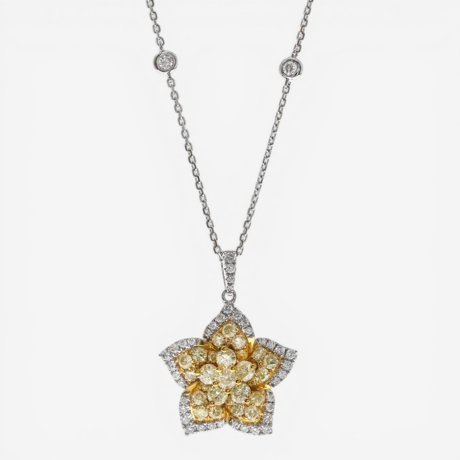 Image 755732.jpg, Product 755-732 / Price $5,199.99, Cirari 18K Two-Tone Gold Yellow Diamond Star Pendant with Chain from Cirari on TSC.ca's Jewellery department