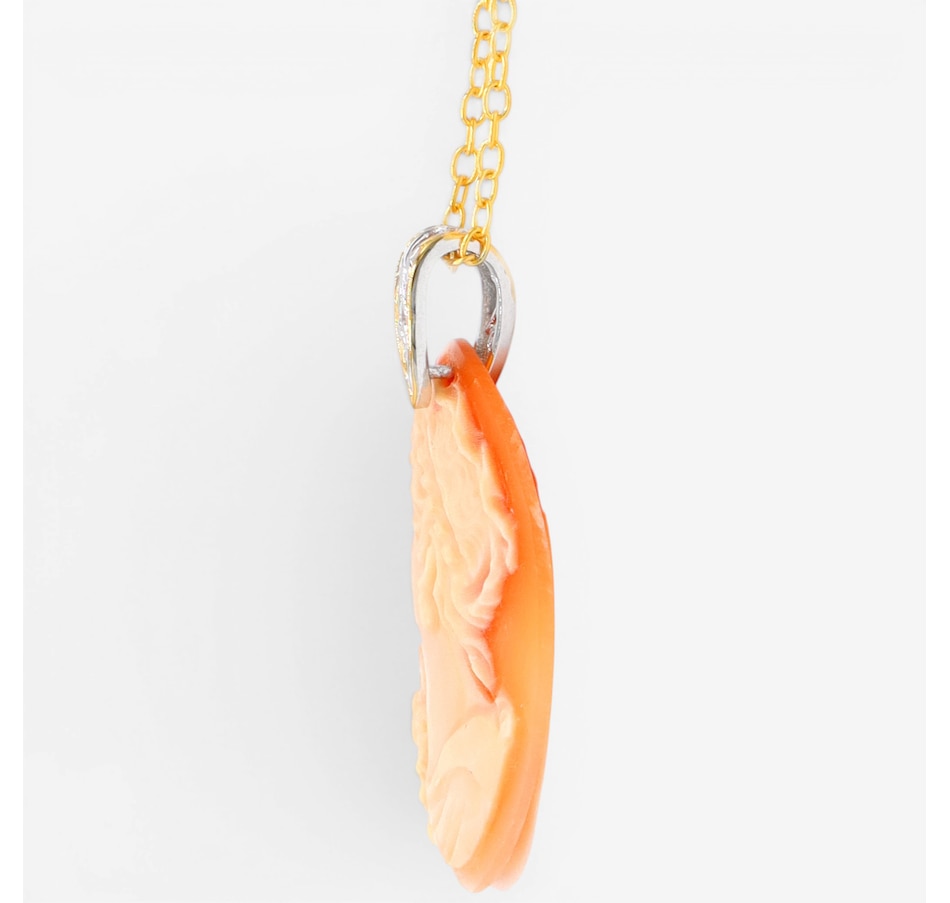 Image 755765_ALTMORE1.jpg, Product 755-765 / Price $129.99, Gems En Vogue Palladium Silver Small Lady Cameo Pendant With Chain from Gems En Vogue on TSC.ca's Jewellery department