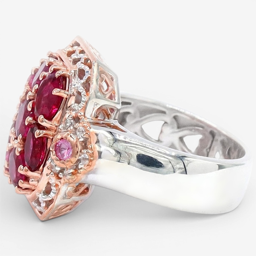 Image 755783_ALTMORE1.jpg, Product 755-783 / Price $449.99, Gems En Vogue Palladium Silver Dark Rubellite, Pink Sapphire & White Zircon Ring from Gems En Vogue on TSC.ca's Jewellery department