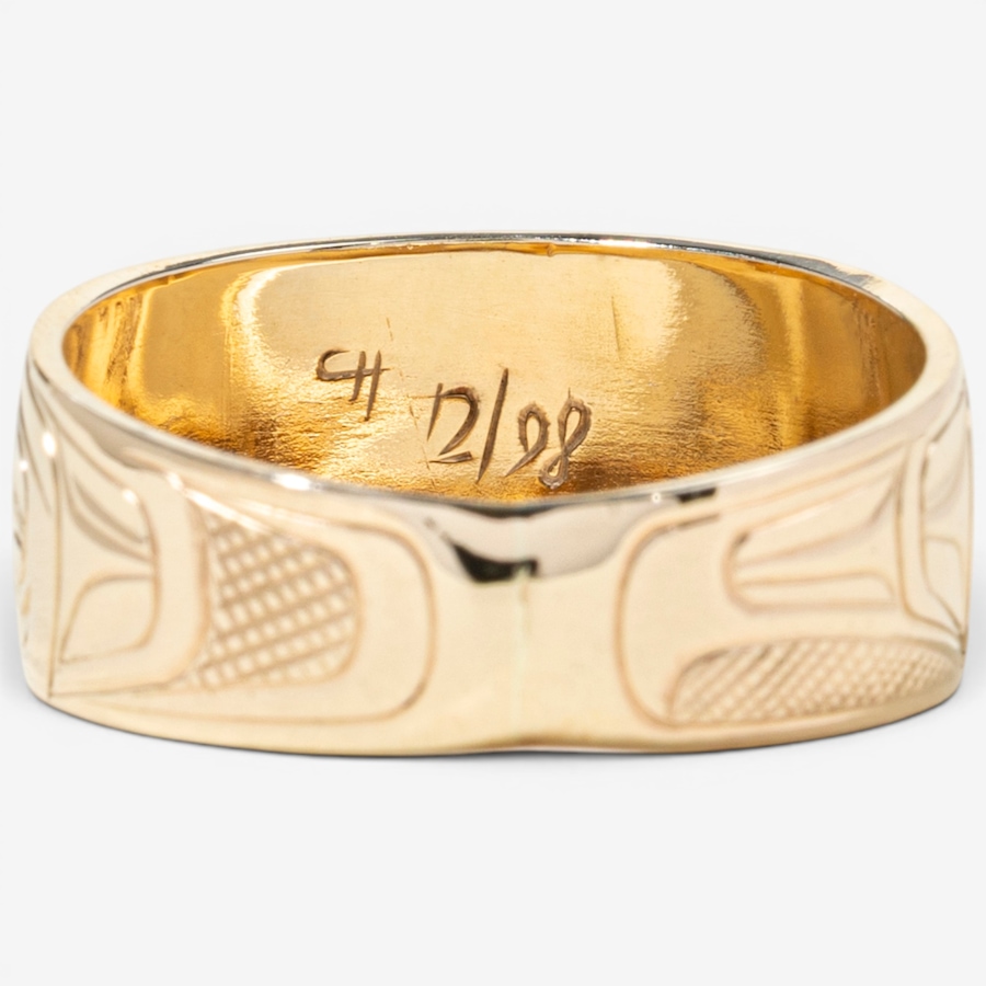 Image 755832_ALTMORE3.jpg, Product 755-832 / Price $2,200.00, Estate Originals 14K Yellow Gold Indigenous Art Ring, Signed "CH 12/98" from Estate Originals on TSC.ca's Jewellery department
