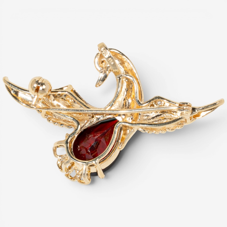 Image 755833_ALTMORE1.jpg, Product 755-833 / Price $1,695.00, Estate Originals 14K Yellow Gold Garnet and Diamond Bird Motif Brooch from Estate Originals on TSC.ca's Jewellery department