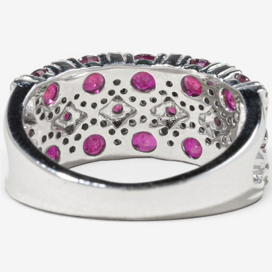 Image 755840_ALTMORE3.jpg, Product 755-840 / Price $2,395.00, Estate Originals 14K White Gold Ruby and Diamond Polka Dot Band Style Ring from Estate Originals on TSC.ca's Jewellery department