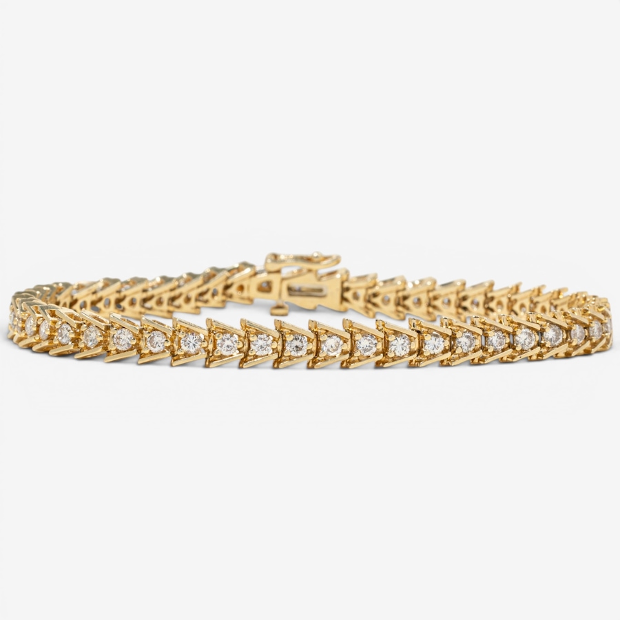 Image 755846.jpg, Product 755-846 / Price $7,995.00, Estate Originals 14K Yellow Gold 8" Diamond Tennis Bracelet from Estate Originals on TSC.ca's Jewellery department