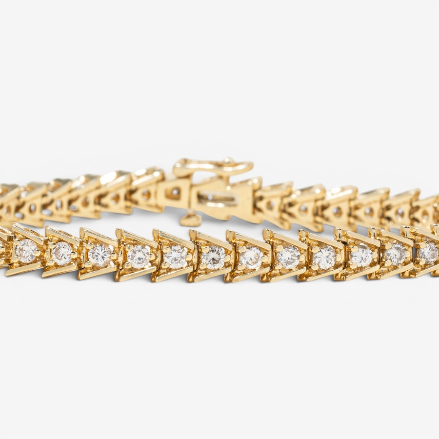 Image 755846_ALTMORE1.jpg, Product 755-846 / Price $7,995.00, Estate Originals 14K Yellow Gold 8" Diamond Tennis Bracelet from Estate Originals on TSC.ca's Jewellery department