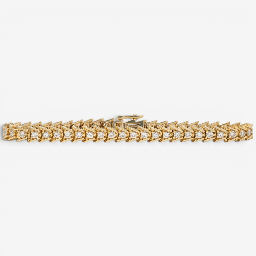 Image 755846_ALTMORE2.jpg, Product 755-846 / Price $7,995.00, Estate Originals 14K Yellow Gold 8" Diamond Tennis Bracelet from Estate Originals on TSC.ca's Jewellery department