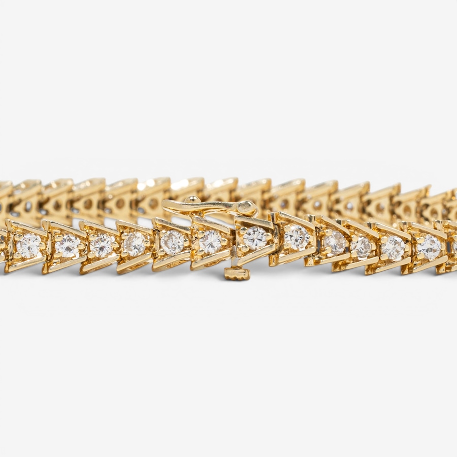 Image 755846_ALTMORE3.jpg, Product 755-846 / Price $7,995.00, Estate Originals 14K Yellow Gold 8" Diamond Tennis Bracelet from Estate Originals on TSC.ca's Jewellery department