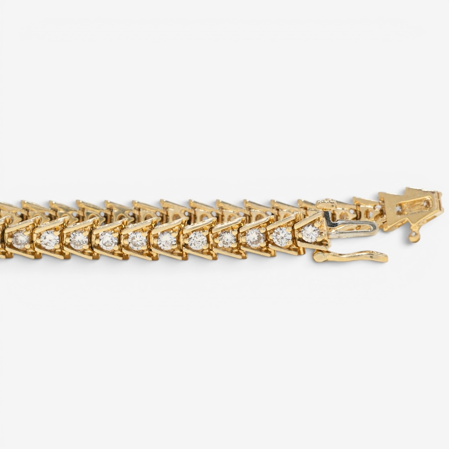 Image 755846_ALTMORE4.jpg, Product 755-846 / Price $7,995.00, Estate Originals 14K Yellow Gold 8" Diamond Tennis Bracelet from Estate Originals on TSC.ca's Jewellery department