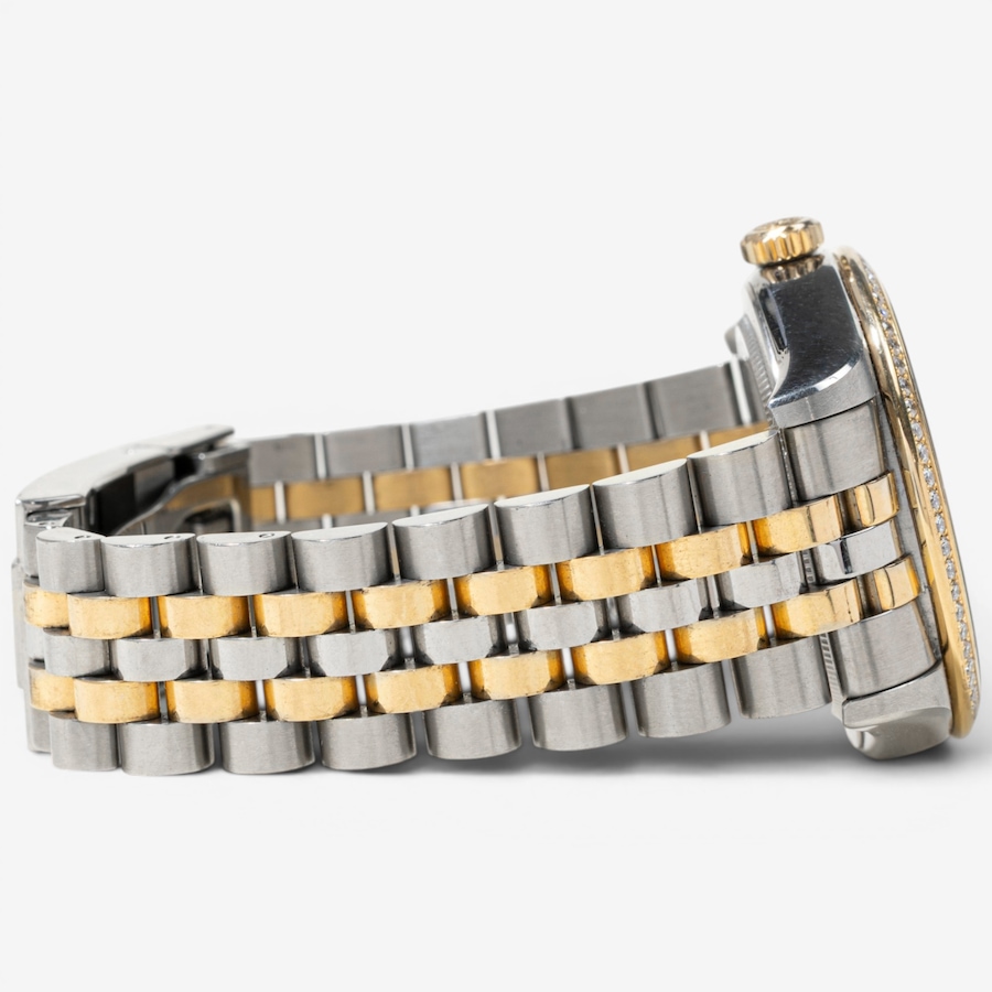 Image 755849_ALTMORE2.jpg, Product 755-849 / Price $9,995.00, Estate Originals Stainless Steel and 18K Yellow Gold Tudor Black Bay Watch with Diamond Bezel and Diamond Markers from Estate Originals on TSC.ca's Jewellery department