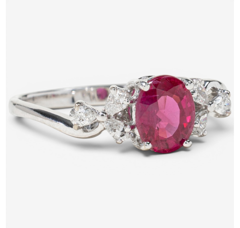 Image 755850_ALTMORE1.jpg, Product 755-850 / Price $1,988.00, Estate Originals 18K White Gold Ruby and Diamond Swirl Ring from Estate Originals on TSC.ca's Jewellery department