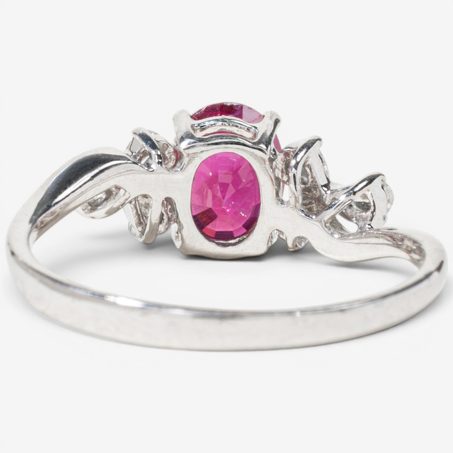 Image 755850_ALTMORE2.jpg, Product 755-850 / Price $2,295.00, Estate Originals 18K White Gold Ruby and Diamond Swirl Ring from Estate Originals on TSC.ca's Jewellery department