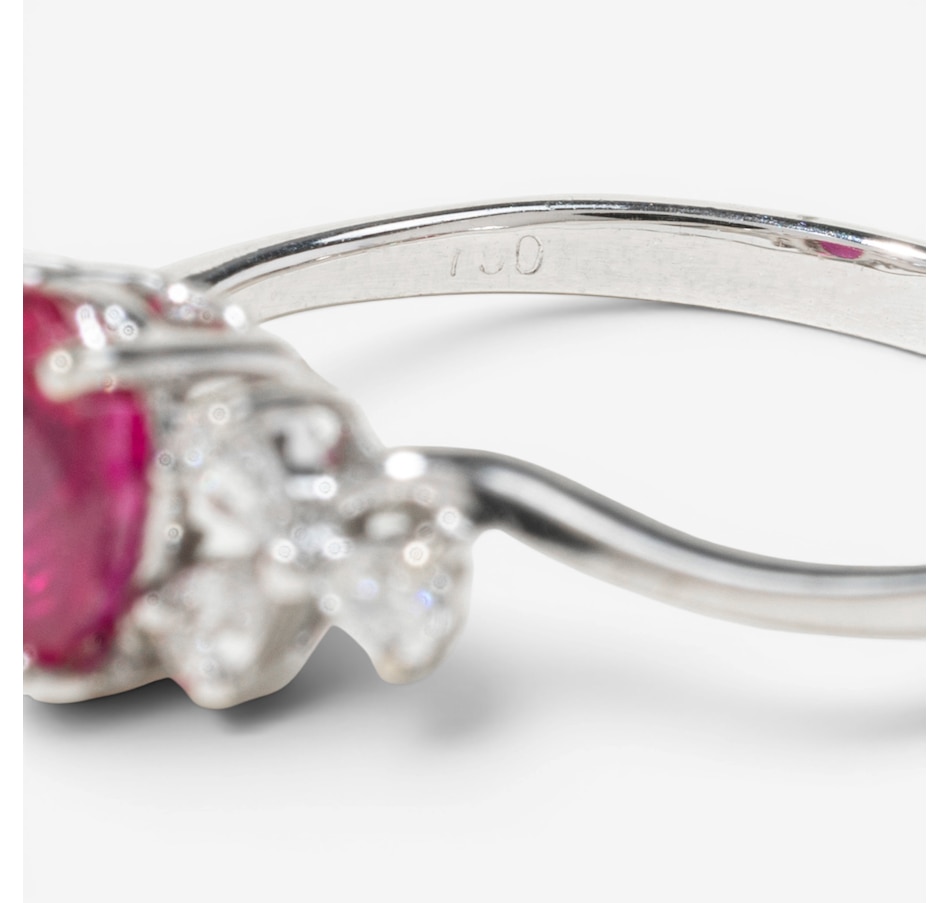Image 755850_ALTMORE3.jpg, Product 755-850 / Price $1,988.00, Estate Originals 18K White Gold Ruby and Diamond Swirl Ring from Estate Originals on TSC.ca's Jewellery department