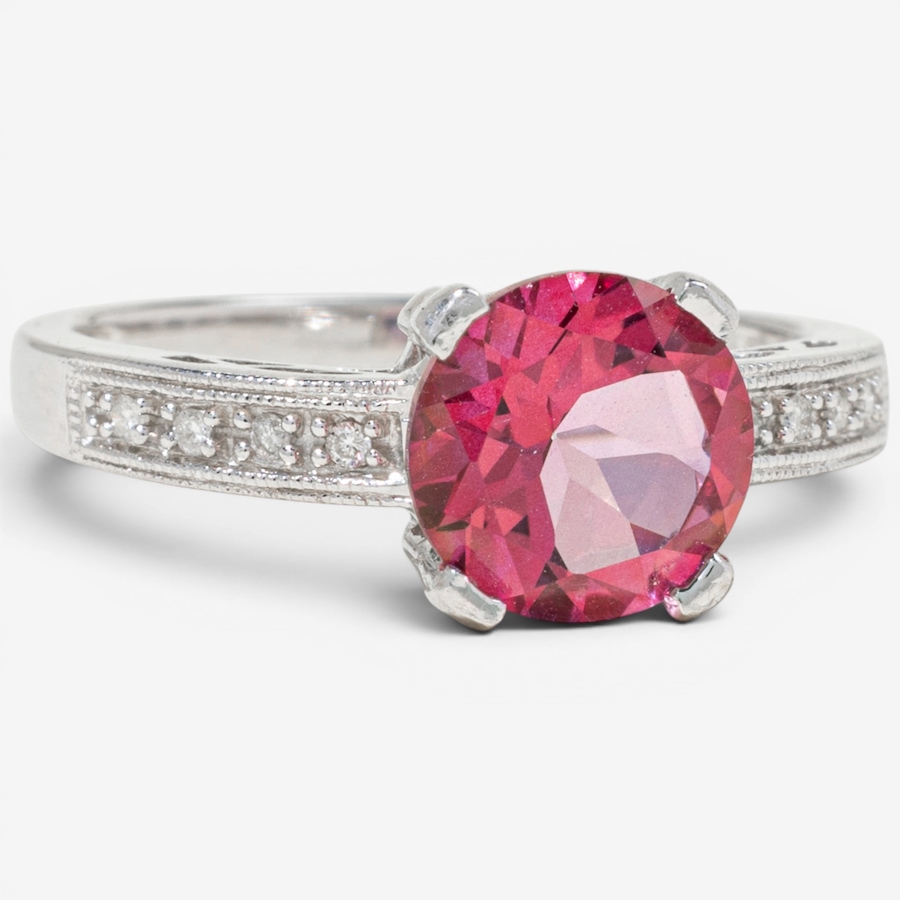Image 755852_ALTMORE1.jpg, Product 755-852 / Price $1,195.00, Estate Originals 14K White Gold 1.95-Carat Pink Topaz and Diamond Ring from Estate Originals on TSC.ca's Jewellery department