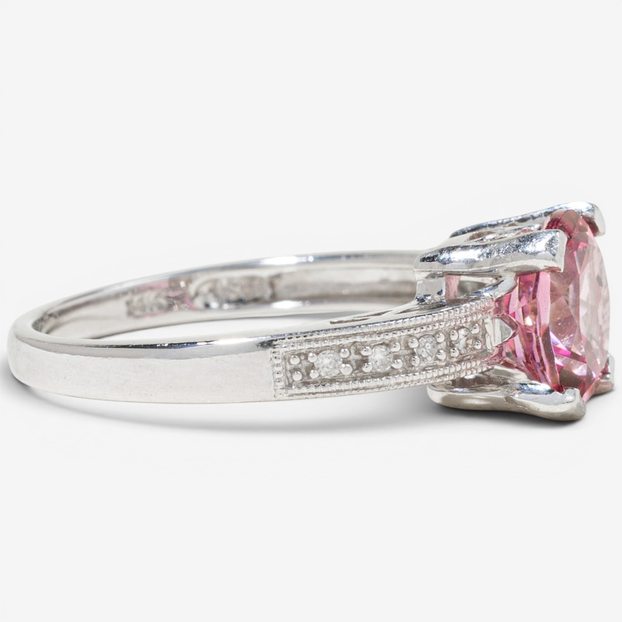 Image 755852_ALTMORE2.jpg, Product 755-852 / Price $1,195.00, Estate Originals 14K White Gold 1.95-Carat Pink Topaz and Diamond Ring from Estate Originals on TSC.ca's Jewellery department