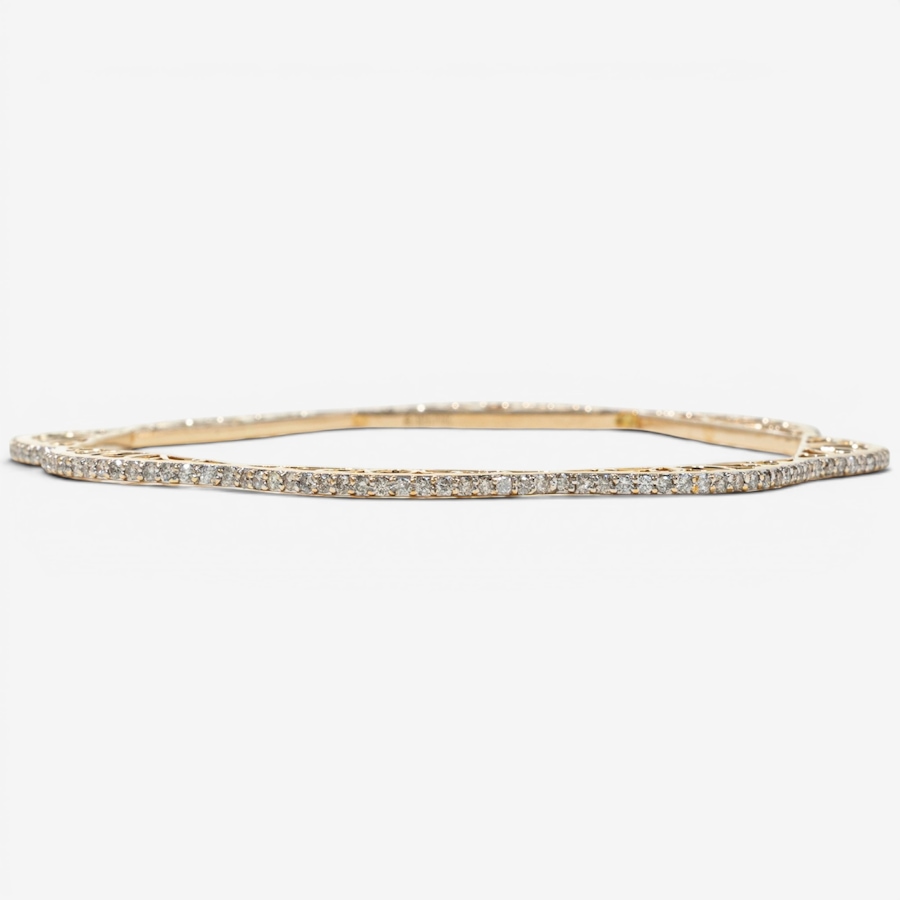 Image 755854_ALTMORE1.jpg, Product 755-854 / Price $7,995.00, Estate Originals 18K Yellow Gold Filigree Diamond Wave Slip on Bangle Bracelet with Filigree from Estate Originals on TSC.ca's Jewellery department