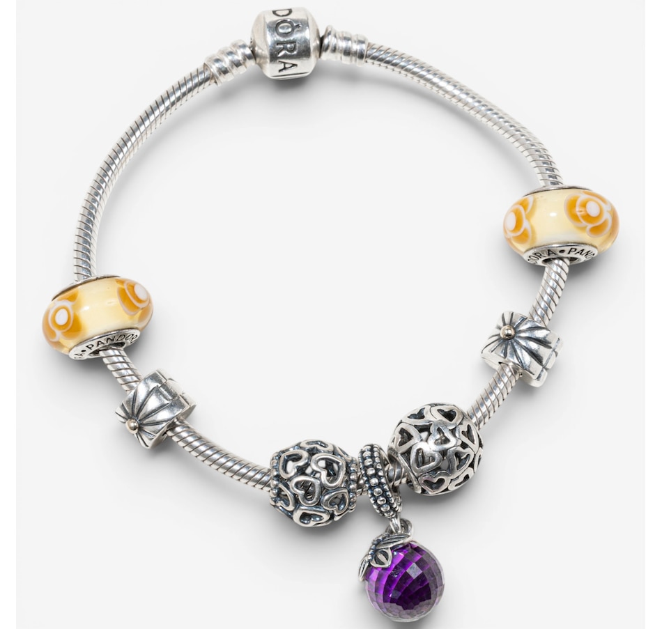 Image 755856_ALTMORE1.jpg, Product 755-856 / Price $450.00, Estate Originals Sterling Silver 7.5" Pandora Moments Bracelet with Charms from Estate Originals on TSC.ca's Jewellery department