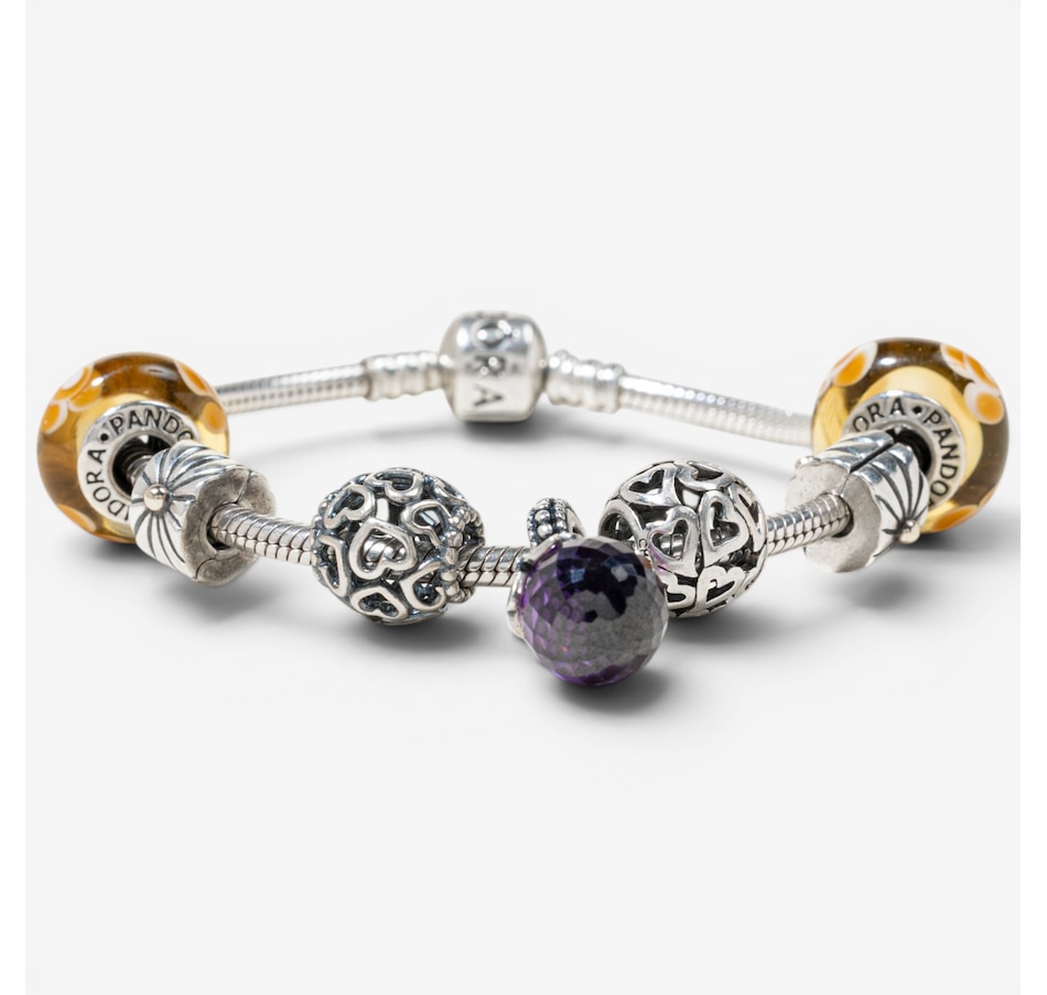 Image 755856_ALTMORE3.jpg, Product 755-856 / Price $450.00, Estate Originals Sterling Silver 7.5" Pandora Moments Bracelet with Charms from Estate Originals on TSC.ca's Jewellery department