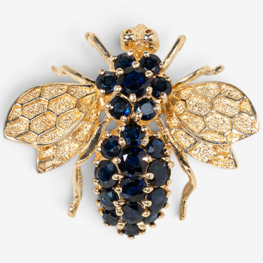 Image 755859.jpg, Product 755-859 / Price $1,995.00, Estate Originals 14K Yellow Gold Sapphire Bee Motif Brooch from Estate Originals on TSC.ca's Jewellery department