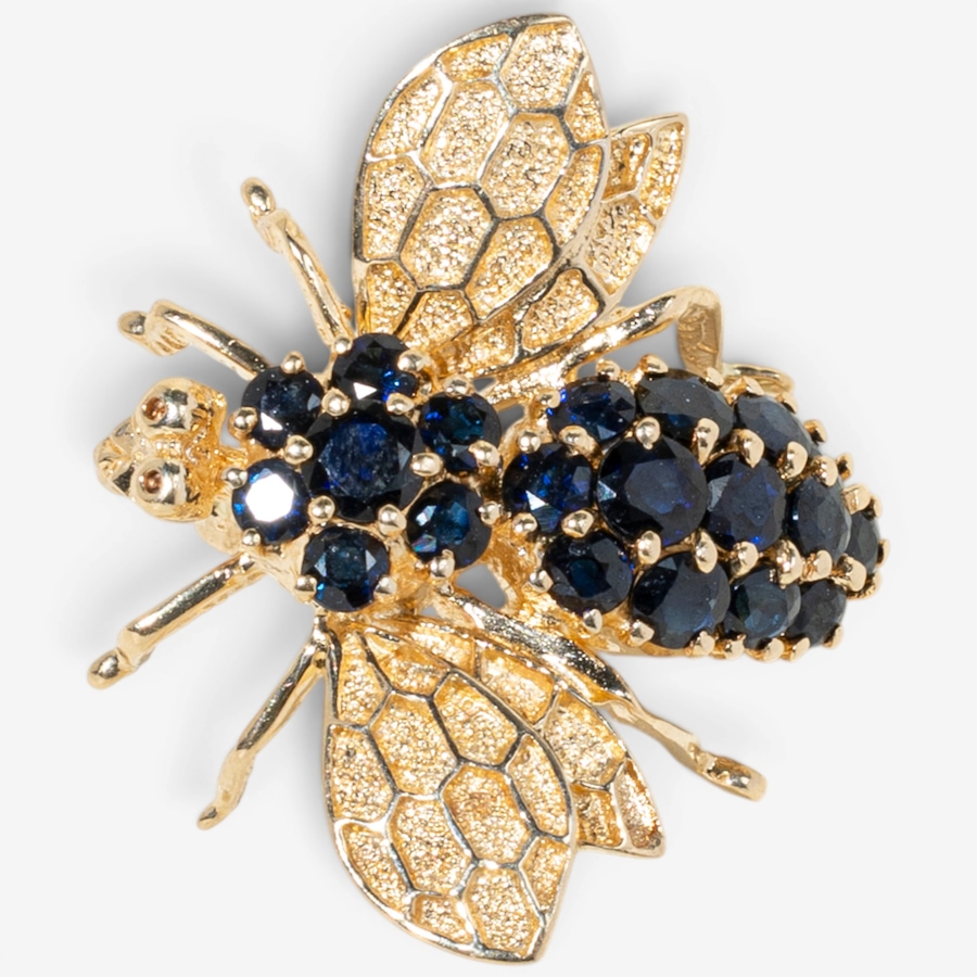 Image 755859_ALTMORE2.jpg, Product 755-859 / Price $1,995.00, Estate Originals 14K Yellow Gold Sapphire Bee Motif Brooch from Estate Originals on TSC.ca's Jewellery department