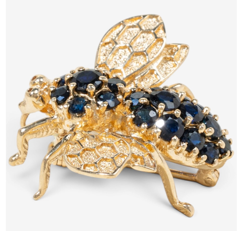 Image 755859_ALTMORE3.jpg, Product 755-859 / Price $1,788.00, Estate Originals 14K Yellow Gold Sapphire Bee Motif Brooch from Estate Originals on TSC.ca's Jewellery department