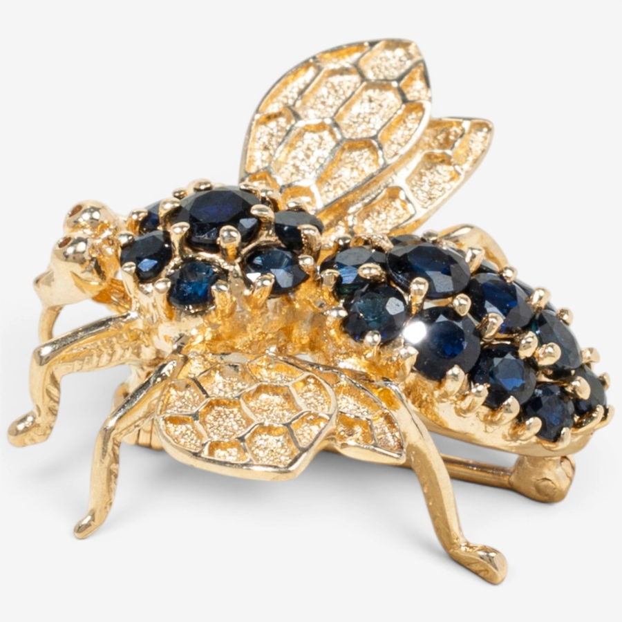 Image 755859_ALTMORE3.jpg, Product 755-859 / Price $1,995.00, Estate Originals 14K Yellow Gold Sapphire Bee Motif Brooch from Estate Originals on TSC.ca's Jewellery department