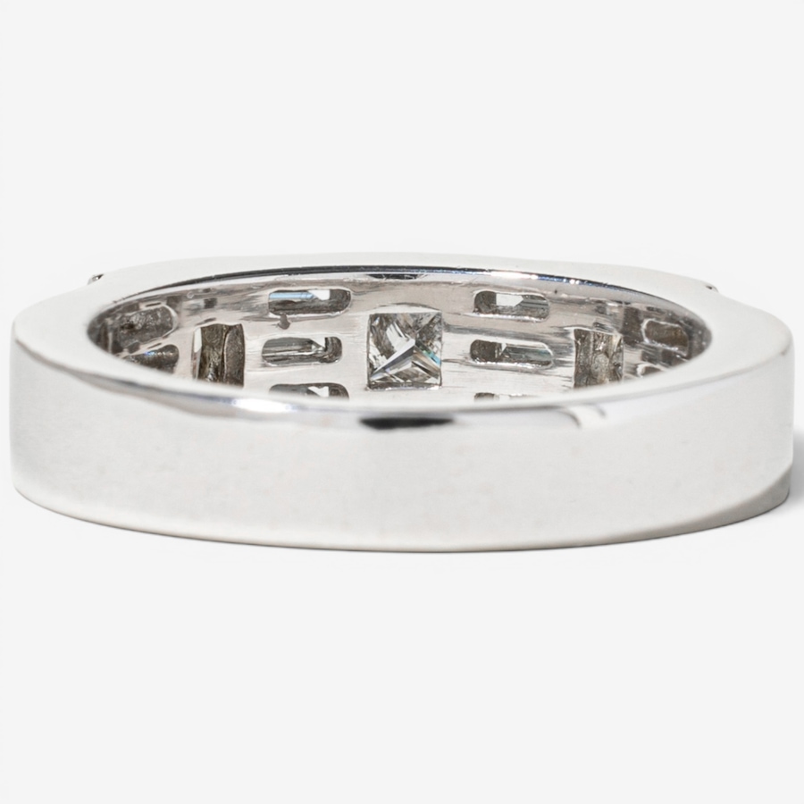 Image 755861_ALTMORE3.jpg, Product 755-861 / Price $5,695.00, Estate Originals 18K White Gold Alternating Princess and Baguette-Cut Diamond Band-Style Ring from Estate Originals on TSC.ca's Jewellery department