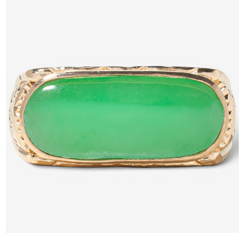 Image 755863.jpg, Product 755-863 / Price $3,488.00, Estate Originals 18K Yellow Gold Jadeite Jade Ring from Estate Originals on TSC.ca's Jewellery department