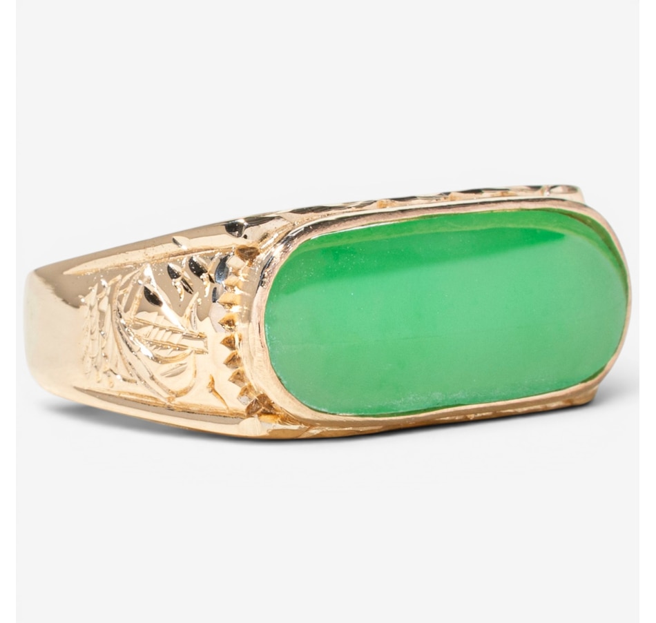 Image 755863_ALTMORE1.jpg, Product 755-863 / Price $3,488.00, Estate Originals 18K Yellow Gold Jadeite Jade Ring from Estate Originals on TSC.ca's Jewellery department