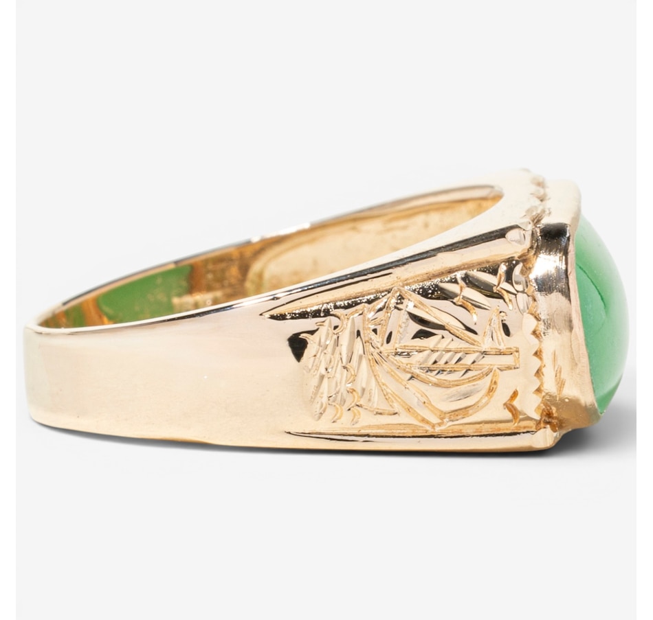 Image 755863_ALTMORE2.jpg, Product 755-863 / Price $3,488.00, Estate Originals 18K Yellow Gold Jadeite Jade Ring from Estate Originals on TSC.ca's Jewellery department