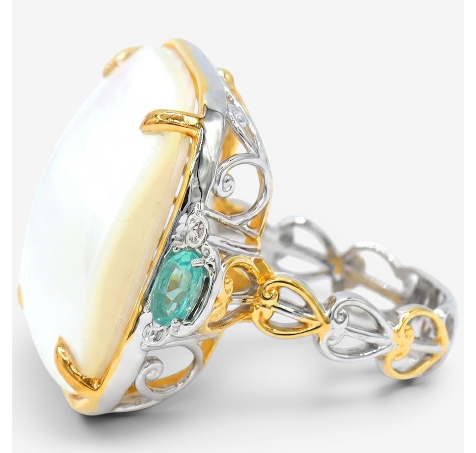 Image 755866_ALTMORE3.jpg, Product 755-866 / Price $299.99, Gems en Vogue Palladium Silver Mabe Pearl and Gemstone Ring from Gems En Vogue on TSC.ca's Jewellery department